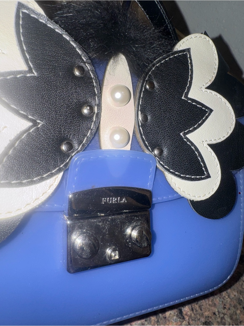 Furla Candy Melita Meringa Mini butterfly Crossbody Bag - Picture 6 of 8